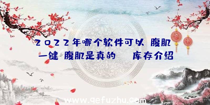 2022年哪个软件可以p腹肌